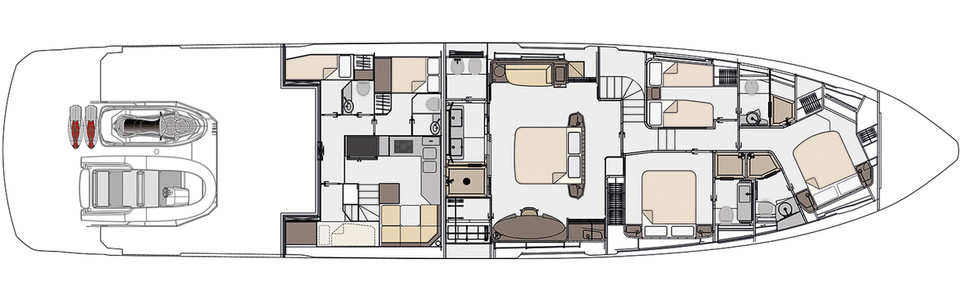 Azimut S10 Ponte Inferiore