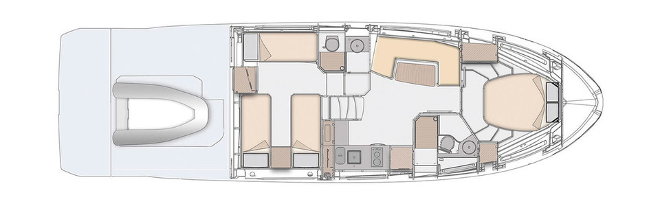 Azimut Atlantis 45 Pont Inférieur
