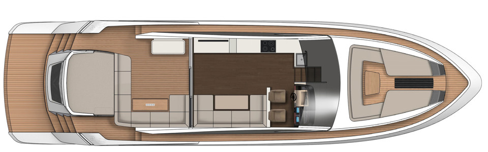 Fairline Targa 65 GTO Главная Палуба