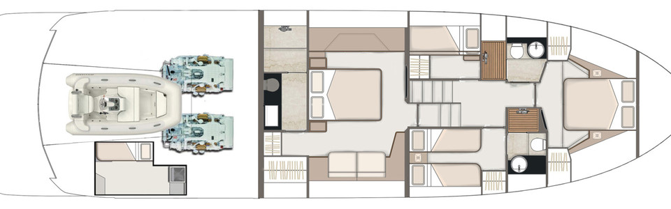 Fairline Targa 65 GTO Нижняя Палуба (Опционально 2)