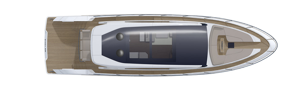 Fairline Targa 58 GTB Вид Сверху