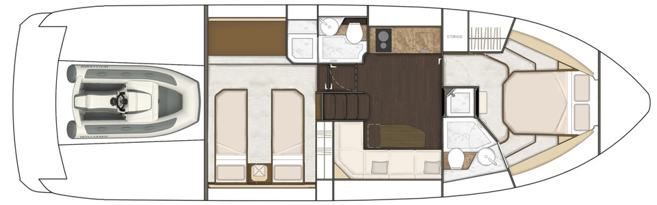 Fairline Targa 45 OPEN Lower Deck (Optional)