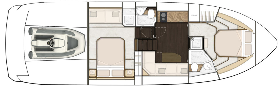 Fairline Targa 45 OPEN Lower Deck (Optional 2)