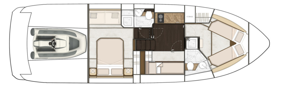 Fairline Targa 45 GT Нижняя Палуба (Опционально)