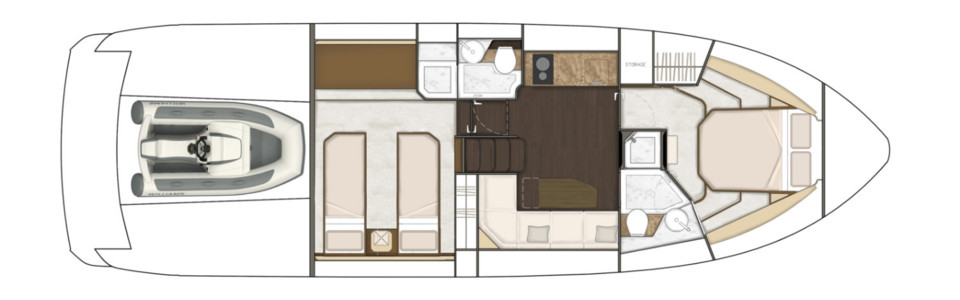 Fairline Targa 45 GT Нижняя Палуба (Опционально 4)