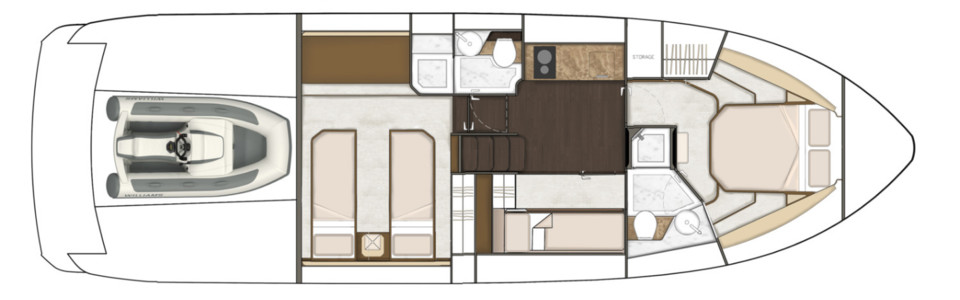 Fairline Targa 45 GT Нижняя Палуба (Опционально 3)