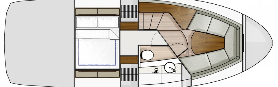 Fairline F-Line 33 Outboard Unterdeck