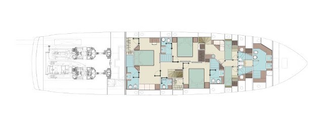 Riva 90 Argo Cubierta Inferior