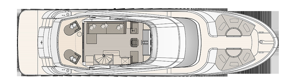 Monte Carlo Yachts 70 Skylounge Enclosed Bridge