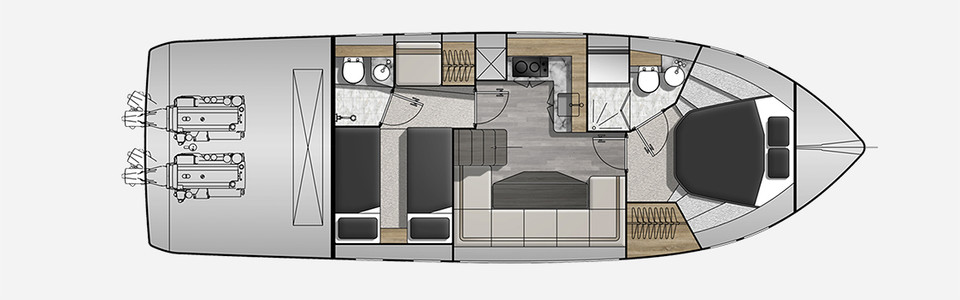 Galeon 405 HTS Ponte Inferiore