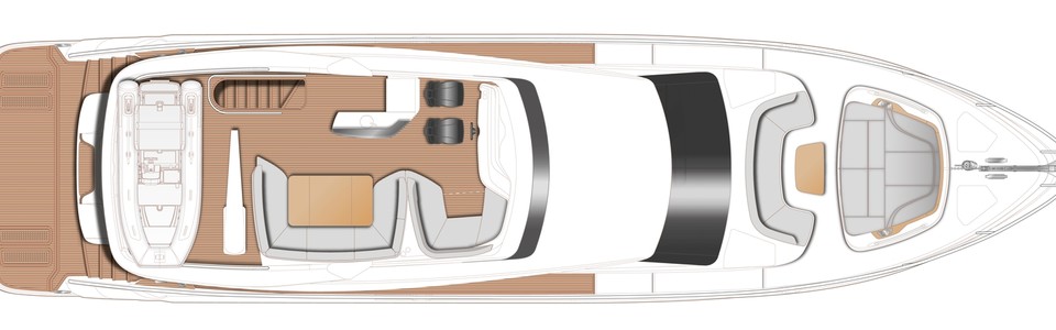 Princess Y72 Cubierta de Flybridge (Opcional)