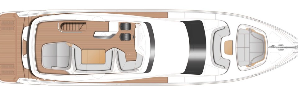 Princess Y72 Pont de Flybridge