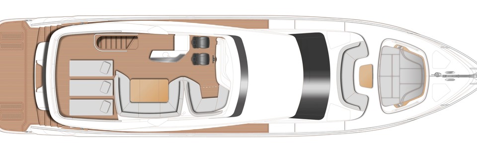 Princess Y72 Pont de Flybridge (Option 2)