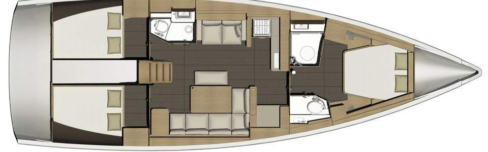 Dufour 460 Grand Large Lower Deck