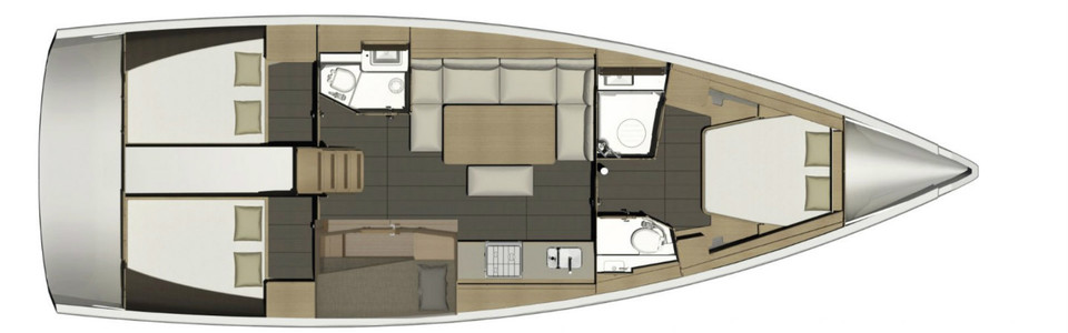 Dufour 460 Grand Large Lower Deck (Optional 4)