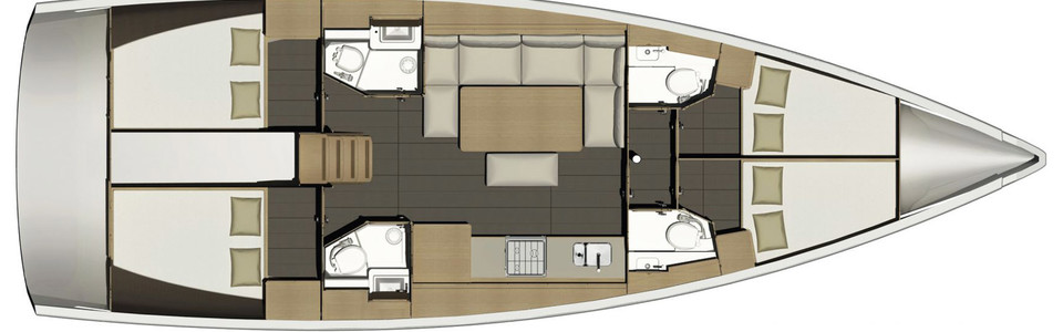 Dufour 460 Grand Large Lower Deck (Optional 2)