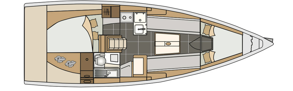 Elan E3 Unterdeck