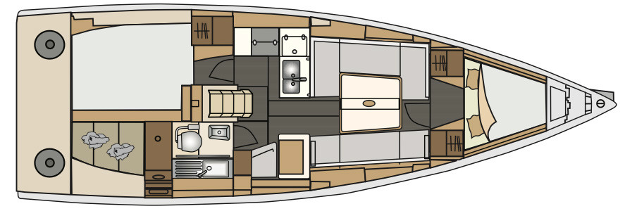 Elan E4 Нижняя Палуба