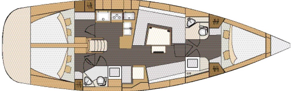 Elan Impression 45 Lower Deck (Optional 3)