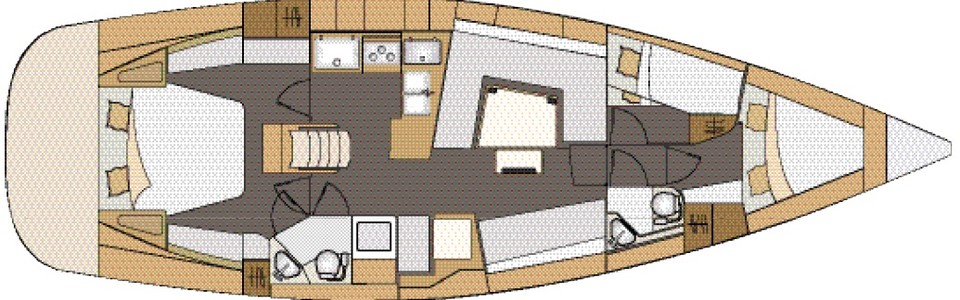 Elan Impression 45 Lower Deck (Optional 2)