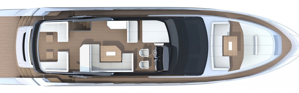 Fairline 68 Squadron Flybridge Deck