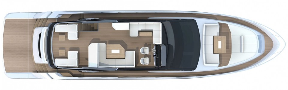 Fairline 68 Squadron Флайбридж Палуба (Опционально)