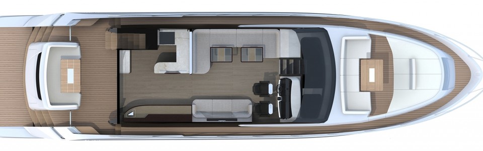 Fairline 68 Squadron Главная Палуба