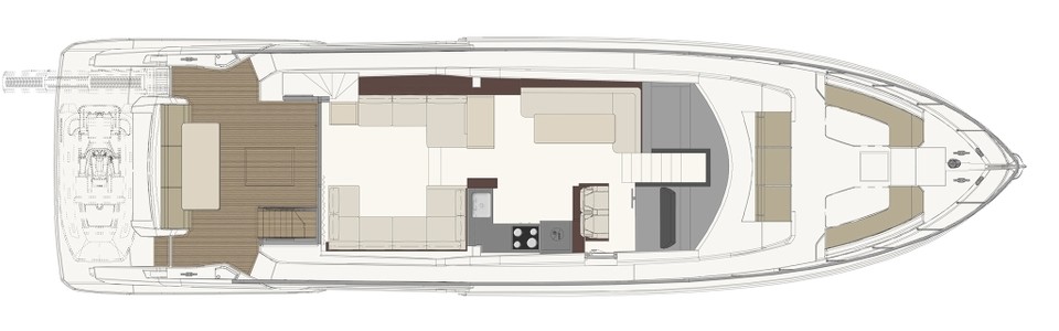 Ferretti 670 Hauptdeck