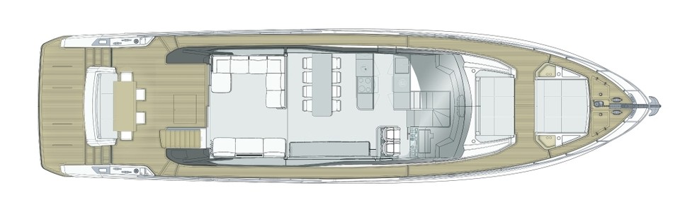 Ferretti 720 New Главная Палуба