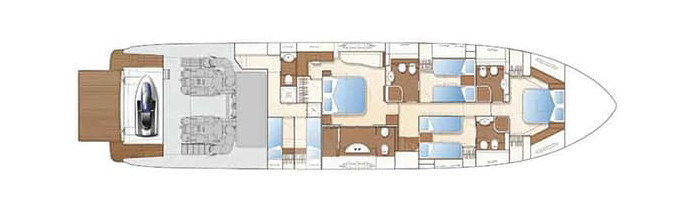 Ferretti 850 Ponte Inferiore (Opzionale)