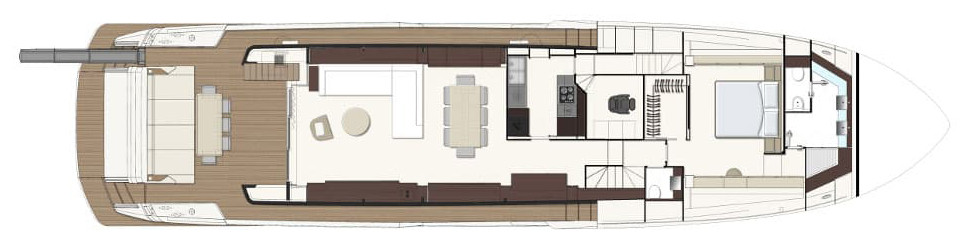 Ferretti 920 Cubierta Principal (Opcional)