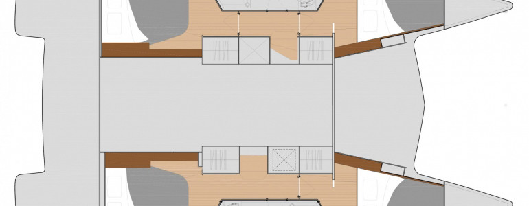 Fountaine Pajot Lucia 40 Lower Deck (Optional 2)