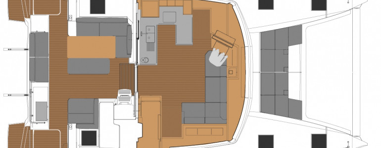Fountaine Pajot Astréa 42 Главная Палуба