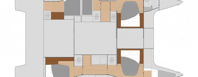 Fountaine Pajot Saona 47 Нижняя Палуба (Опционально)