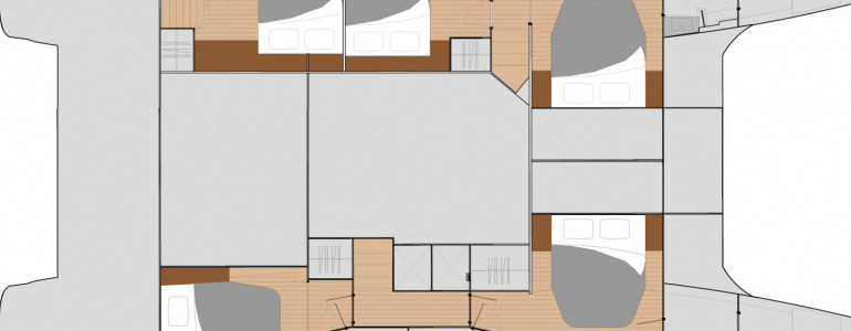 Fountaine Pajot Saba 50 Ponte Inferiore (Opzionale 3)