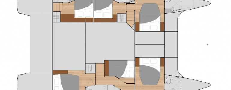 Fountaine Pajot Saba 50 Ponte Inferiore (Opzionale 2)