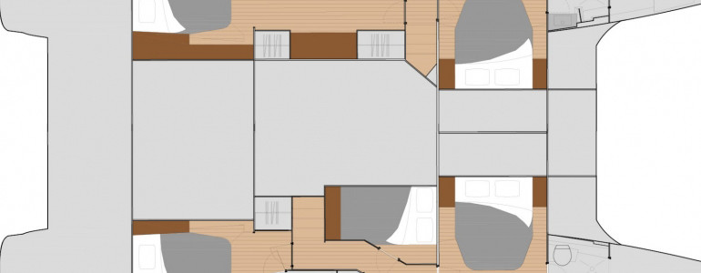 Fountaine Pajot Saba 50 Нижняя Палуба (Опционально)
