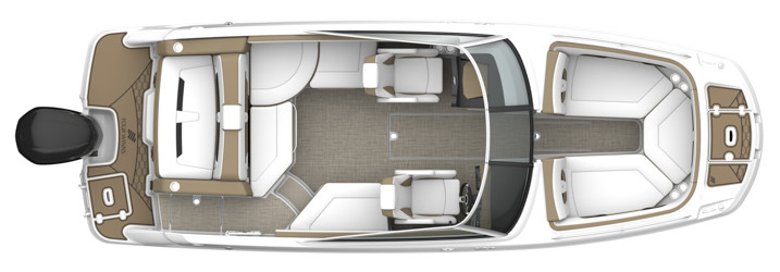 Four Winns HD 240 OB Вид Сверху 2