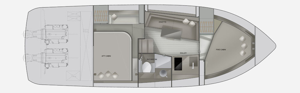 Galeon 335 HTS Pont Inférieur