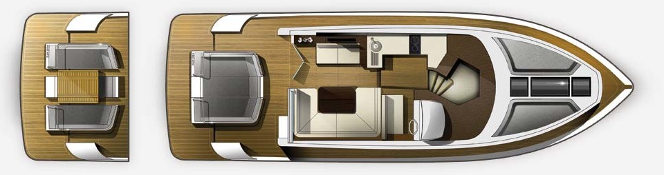 Galeon 430 HTC Главная Палуба