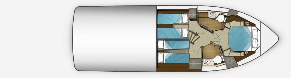 Galeon 430 HTC Нижняя Палуба