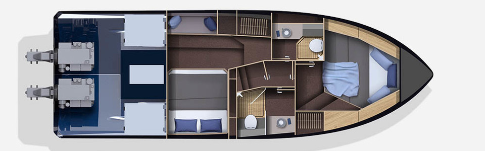 Galeon 360 FLY Cubierta Inferior (Opcional 2)