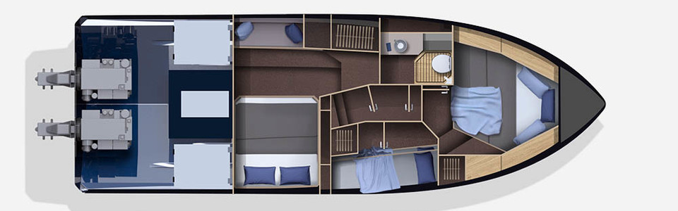 Galeon 360 FLY Cubierta Inferior (Opcional)