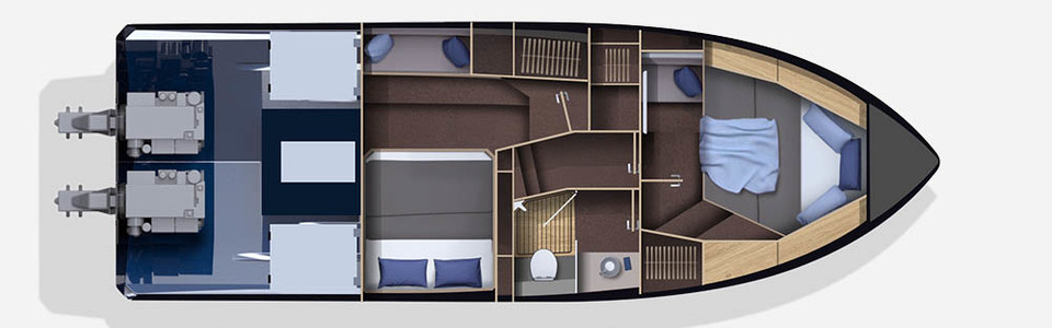 Galeon 360 FLY Cubierta Inferior