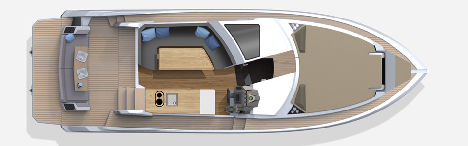 Galeon 360 FLY Cubierta Principal