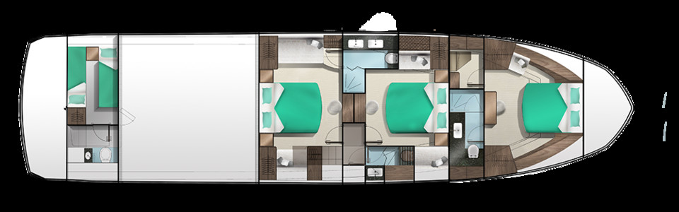 Galeon 640 FLY Lower Deck