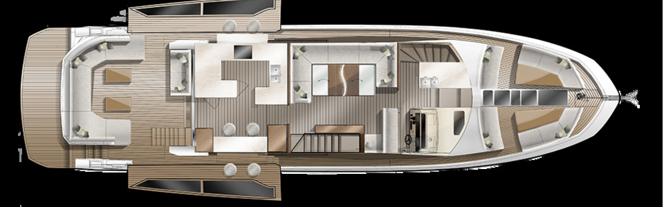 Galeon 640 FLY Main Deck (Optional 2)