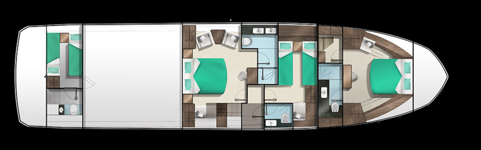 Galeon 640 FLY Lower Deck (Optional)