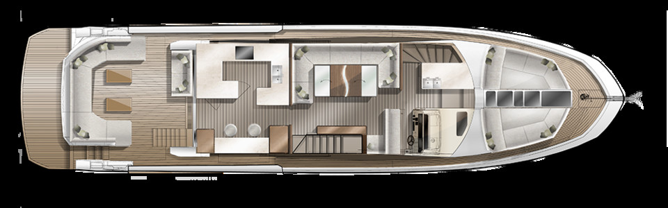 Galeon 640 FLY Main Deck (Optional)