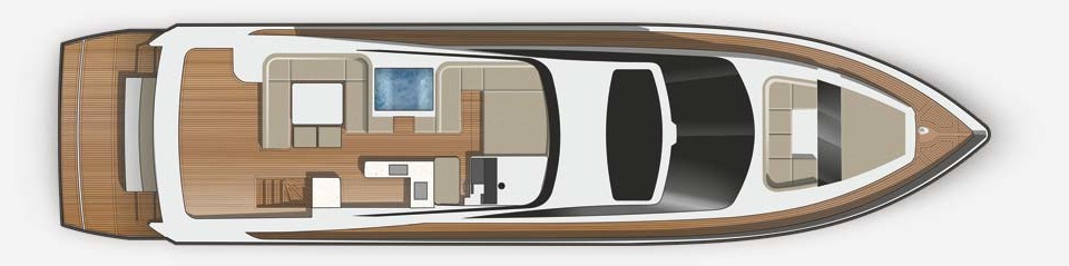 Galeon 780 Crystal Flybridge Deck